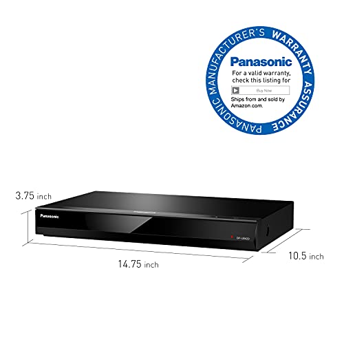 Panasonic Streaming 4K Blu Ray Player, Ultra HD Premium Video Playback with Hi-Res Audio, Voice Assist - DP-UB420-K (Black)