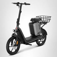 Gotrax A7 Electric Scooter for Adults-16 Pneumatic Tires, 500W Motor Hits 20 Mph, 28 Miles Range & 2 Gears, Comfortable Seat & Big Seat Bag, Wider Deck & Carry Basket for Daily Commuting Black
