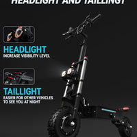 Adults Electric Scooter, Max Speed 50 MPH, 60V5600W High Power Dual Motor,Up to 50Miles Range Battery, 11 Inch Pneumatic Off-Road Tires with Detachable Seat for Daily Commuting US Standard Plug
