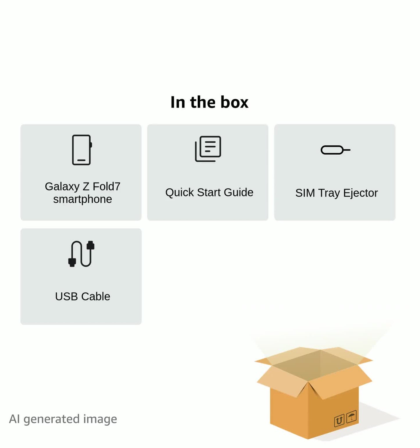 Samsung Galaxy Z Fold7 Cell Phone, 512GB AI Smartphone, Unlocked Android, AI Photo Edits, Large Screen, Long Battery Life, 2025, US 1 Yr Manufacturer Warranty, Blue Shadow