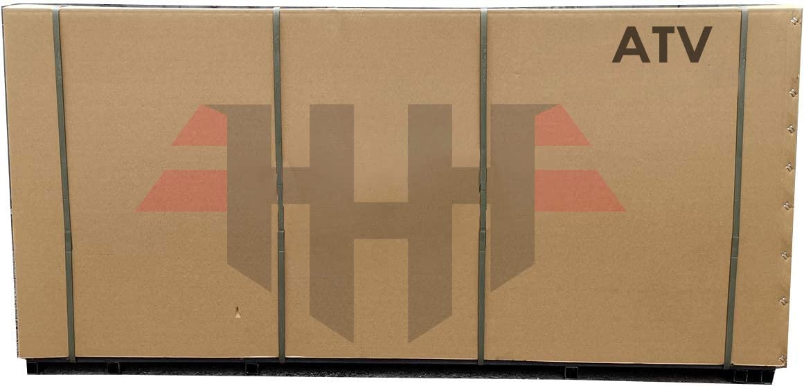 HHH 200cc ATV Quad Full Size ATV Full Big Size ATV for Adults Youth LED Lights Matching Rims and Automatic with Reverse (RED)