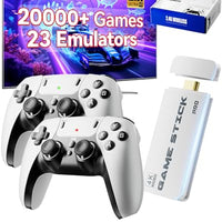 Retro Gaming Console, 20,000+ Retro Game Stick, 23 Emulators, 4K HD HDMI TV Game Stick, Built-in Classic Video Games, Plug & Play Game Console for TV with 2 Wireless Controllers