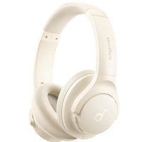 Soundcore by Anker Q20i Hybrid Active Noise Cancelling Headphones, Wireless Over-Ear Bluetooth, 40H Long ANC Playtime, Hi-Res Audio, Big Bass, Customize via an App, Transparency Mode (White) - Volt-Edge Technologies®