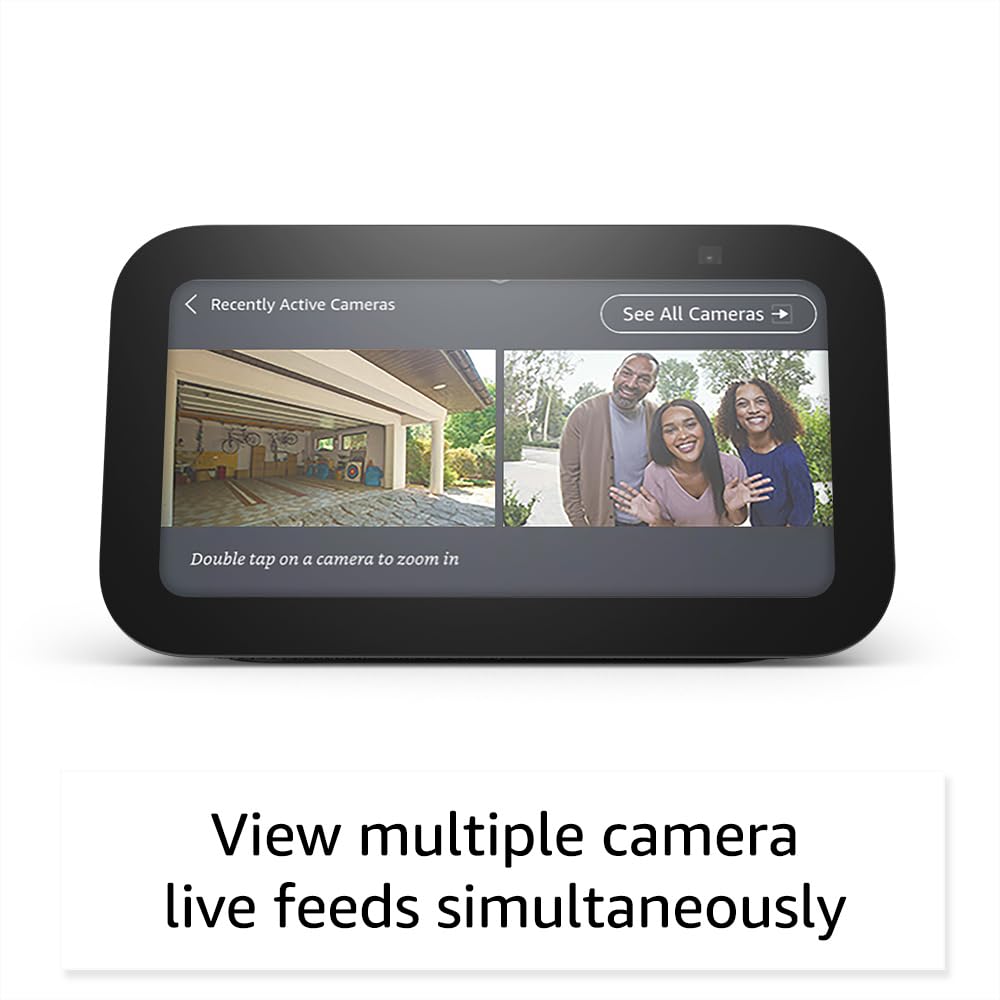 Amazon Echo Show 5, Smart display with 2x the bass and clearer sound, Charcoal