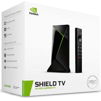 NVIDIA SHIELD Android TV Pro Streaming Media Player; 4K HDR movies, live sports, Dolby Vision-Atmos, AI-enhanced upscaling, GeForce NOW cloud gaming, Google Assistant Built-In, Works with Alexa