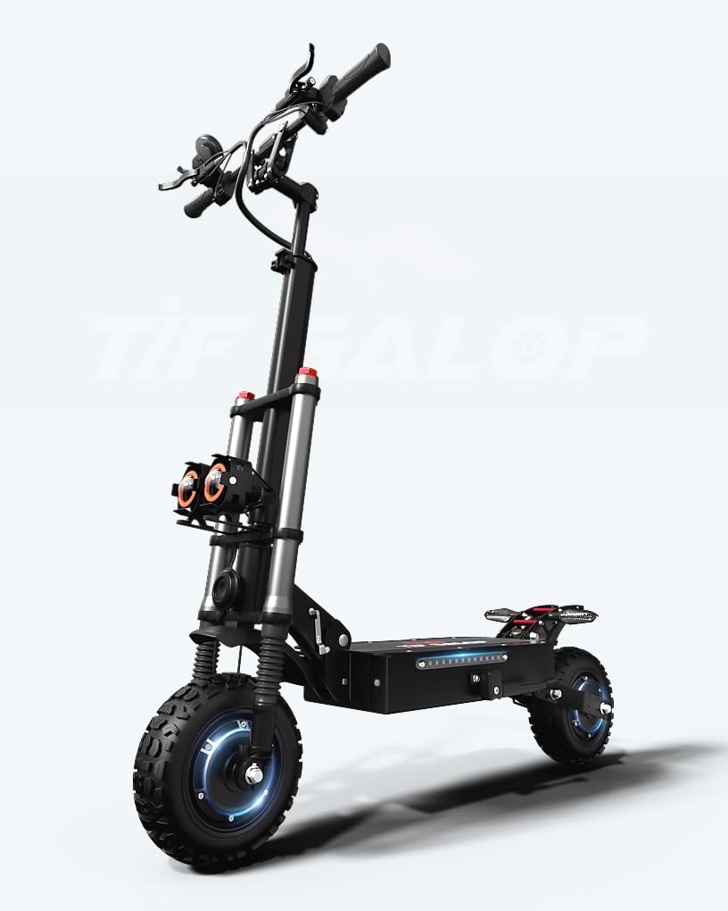 Adults Electric Scooter, Max Speed 50 MPH, 60V5600W High Power Dual Motor,Up to 50Miles Range Battery, 11 Inch Pneumatic Off-Road Tires with Detachable Seat for Daily Commuting US Standard Plug