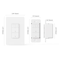 TREATLIFE Smart Ceiling Fan Control and Dimmer Light Switch 2PACK, Neutral Wire Needed, 2.4Ghz Single Pole Wi-Fi Fan Light Switch Combo, Works with Alexa, Google Home and SmartThings, Remote Control
