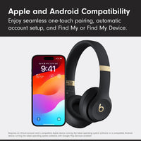 Beats Solo 4 - Wireless Bluetooth On-Ear Headphones, Apple & Android Compatible, Up to 50 Hours of Battery Life - Matte Black - Volt-Edge Technologies®