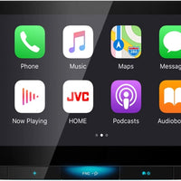 JVC KW-Z1000W Bluetooth Car Stereo Receiver with USB Port –10.1" Floating Touchscreen HD Display, AM/FM Radio - MP3 Player - Double DIN - Waze-Ready with Apple CarPlay or Android Auto (Black)
