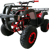 HHH 200cc ATV Quad Full Size ATV Full Big Size ATV for Adults Youth LED Lights Matching Rims and Automatic with Reverse (RED)