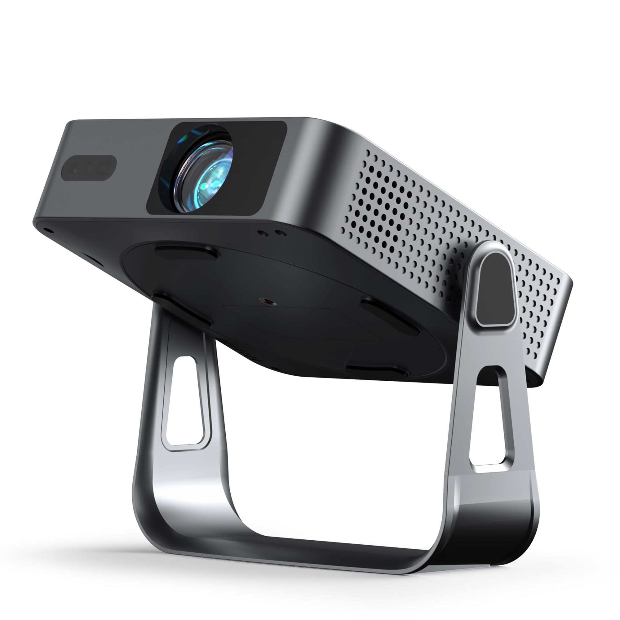 【Officially-Licensed APP & Native 1080P】Thinnest 1.81" Smart Mini Projector with WiFi and Bluetooth, Auto Focus & Keystone Portable Outdoor Projector, VOPLLS 4K Support Home Movie Projector