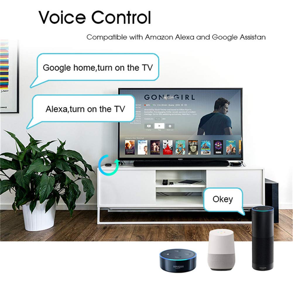 MOES WiFi Smart IR Remote Controller Smart Home Infrared Universal Remote Blaster,One for All Control AC TV DVD CD AUD SAT etc,Compatible with Alexa and Google Assistant,No Hub Required