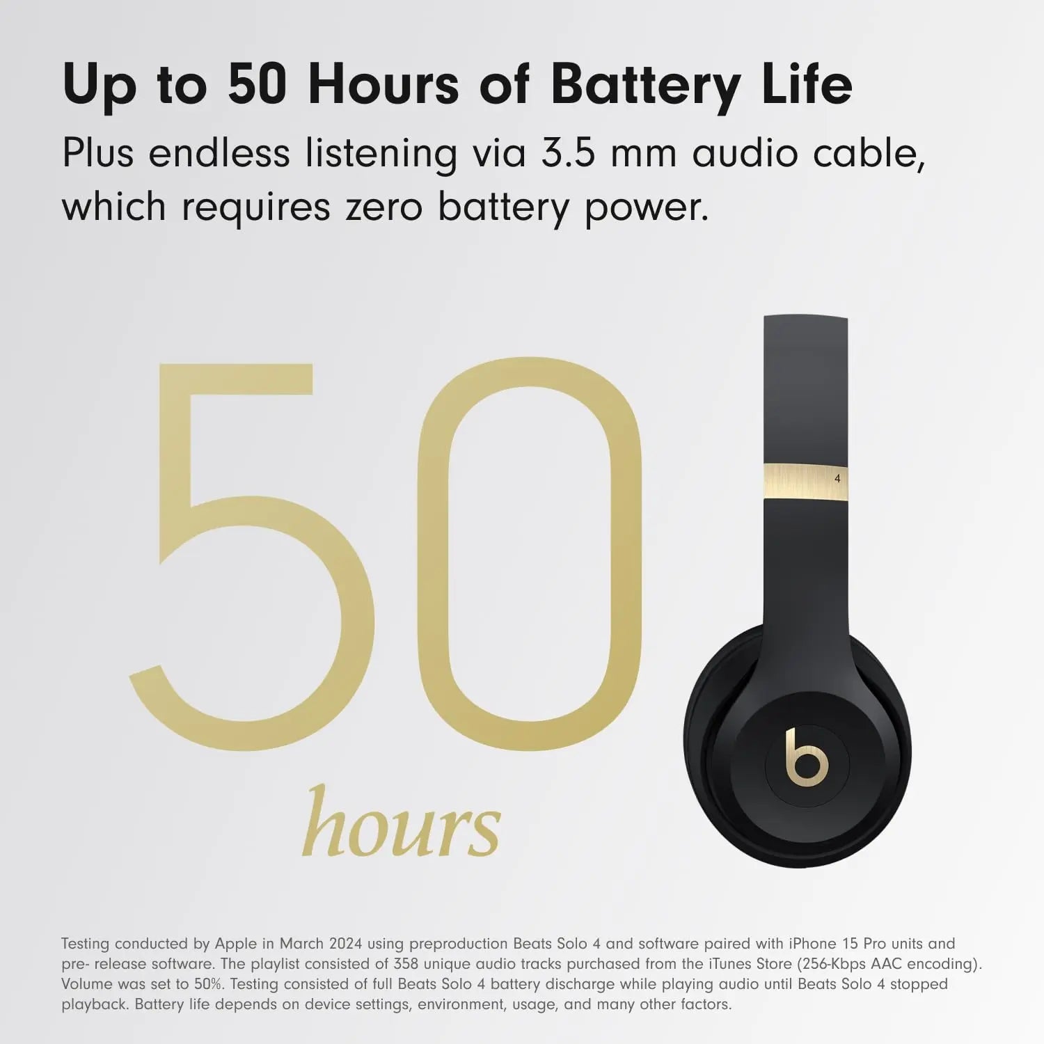 Beats Solo 4 - Wireless Bluetooth On-Ear Headphones, Apple & Android Compatible, Up to 50 Hours of Battery Life - Matte Black - Volt-Edge Technologies®