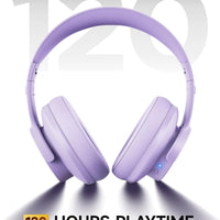 Picun B8 Bluetooth Headphones, 120H Playtime Headphone Wireless Bluetooth with 3 EQ Modes, Low Latency, Hands-Free Calls, Over Ear Headphones for Travel Home Office Cellphone PC Black