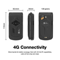 AGM M10 Rugged Basic Flip Phone, 4G Feature Cell Phone, Simple Mobile Phones, Waterproof & Drop-Proof, Pocket-Sized, SOS Button, Speed Dial, 98dB Speaker, Large Fonts & Big Buttons, for T-Mobile ONLY