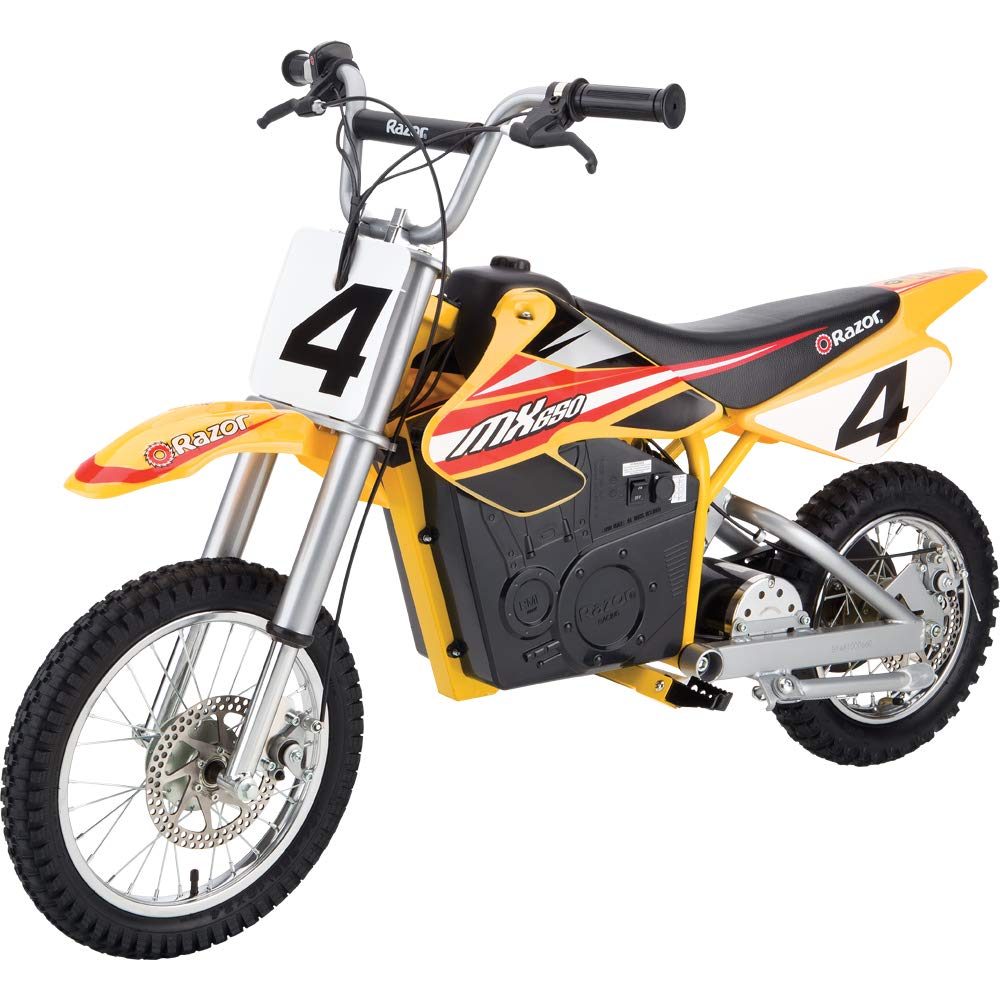 Razor MX650 Dirt Rocket Electric Motocross Off-Road Bike - Yellow