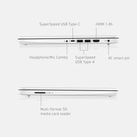 HP 14 Laptop, Intel Celeron N4020, 4 GB RAM, 64 GB Storage, 14-inch Micro-edge HD Display, Windows 11 Home, Thin & Portable, 4K Graphics, One Year of Microsoft 365 (14-dq0040nr, Snowflake White)