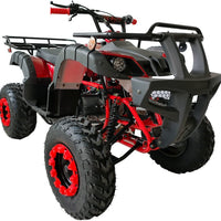 HHH 200cc ATV Quad Full Size ATV Full Big Size ATV for Adults Youth LED Lights Matching Rims and Automatic with Reverse (RED)