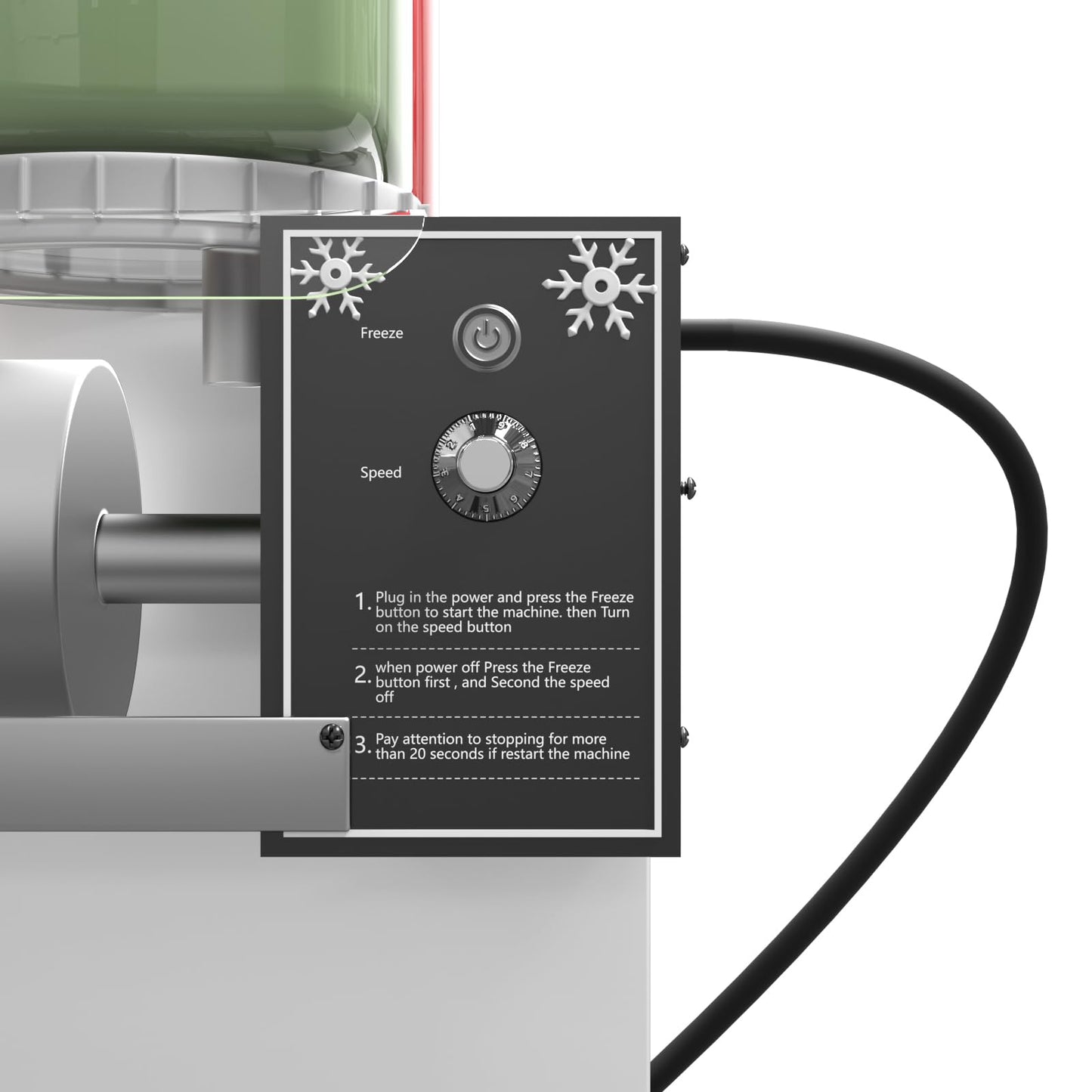 Snowflake Ice Machine, 265 Lbs/24H Speed Adjustable Shaved Ice Maker with 4x2.5L Barrels and Heat Dissipation Fans, 750W Electric Commercial Ice Shaver for Business or House (Silver)