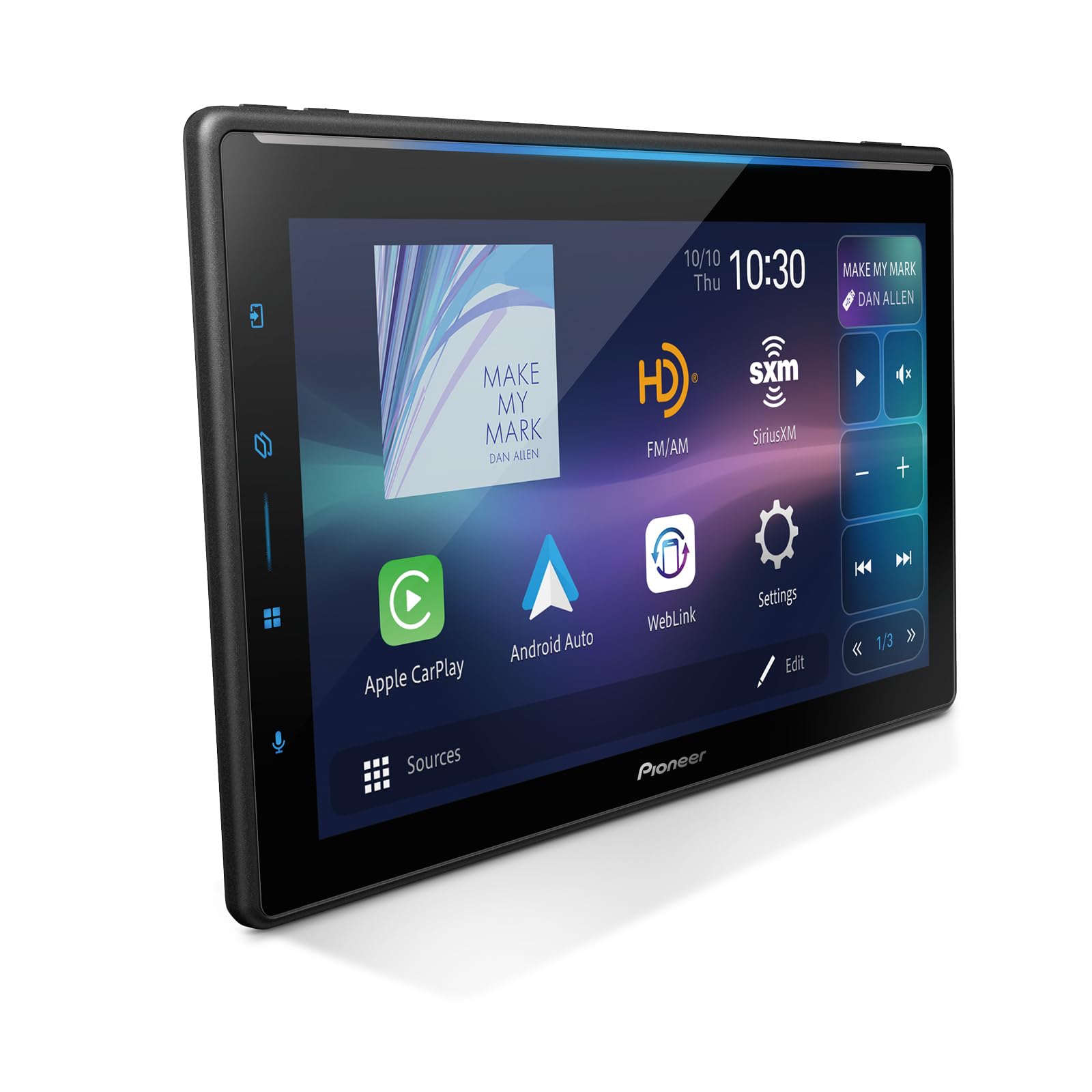 Pioneer DMH-WT6000NEX 10.1" Multimedia Digital Media Receiver Single Din - Built in WiFi, Bluetooth, Wireless Apple CarPlay, Android Auto, HD Radio, Luminous Bar, Touchscreen, Rear Camera Inputs