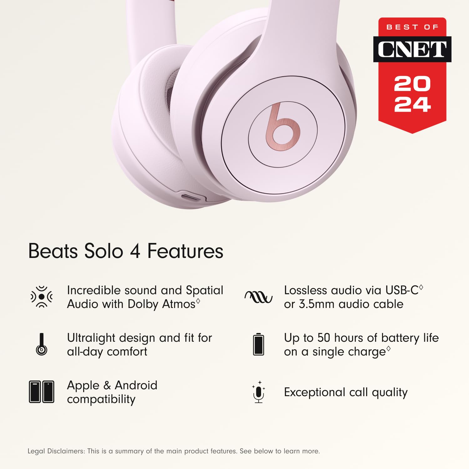 Beats Solo 4 - Wireless Bluetooth On-Ear Headphones, Apple & Android Compatible, Up to 50 Hours of Battery Life - Matte Black - Volt-Edge Technologies®