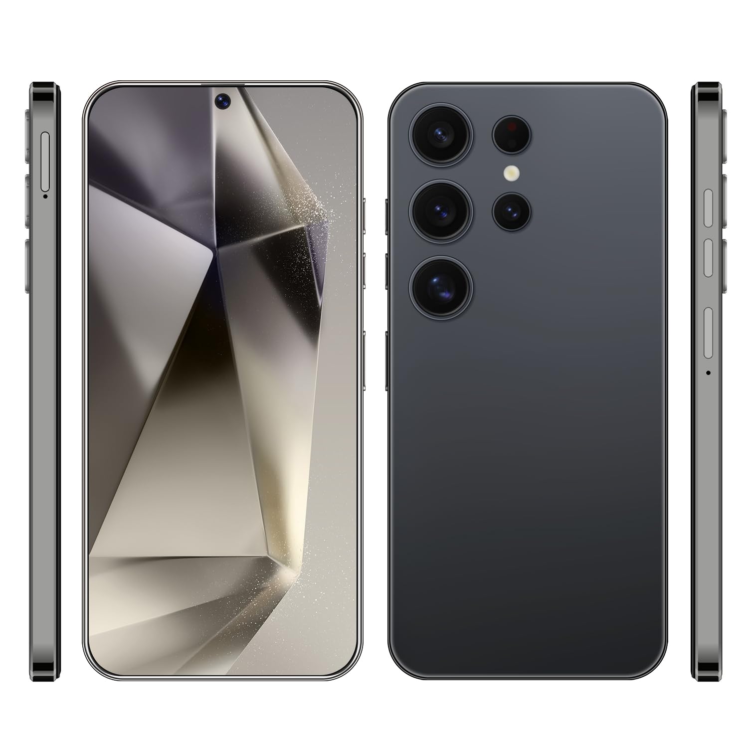 XUANMEIKE Unlocked Phone S24 Ultra Android Phone 8-core 8GB+256GB Cell Phone 7 inch HD Screen Mobile Phone 108MP+48MP Camera 6800 mAh Battery 5G Dual SIM (Titanium Black)