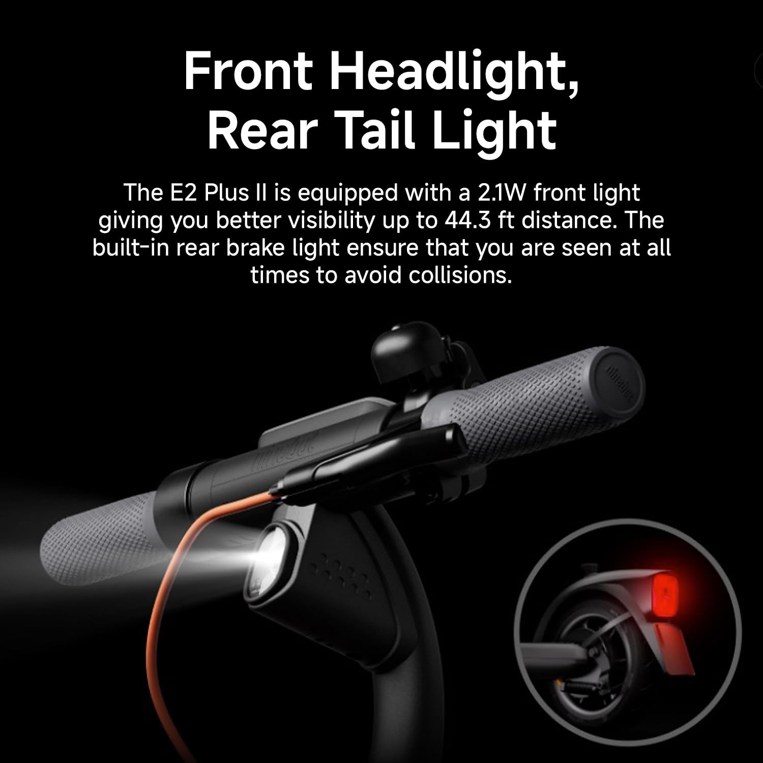 Segway Ninebot E2 Plus II Electric Scooter, 15.5 MPH, 16 Miles Max Range, Front Suspension, 8.1" Shock-Absorbing Tires, Dual Brakes, Scooter for Adults, UL-2272 2271 Certified - Volt-Edge Technologies®