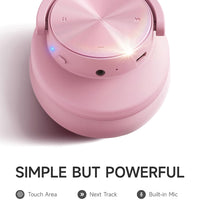 Picun B8 Bluetooth Headphones, 120H Playtime Headphone Wireless Bluetooth with 3 EQ Modes, Low Latency, Hands-Free Calls, Over Ear Headphones for Travel Home Office Cellphone PC Black