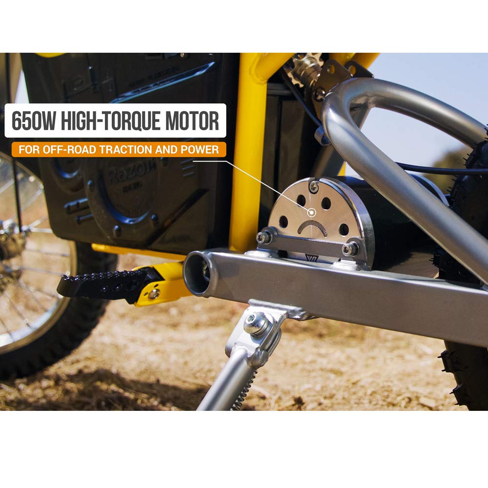 Razor MX650 Dirt Rocket Electric Motocross Off-Road Bike - Yellow