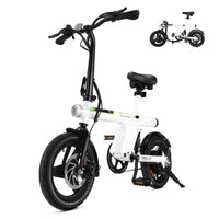 isinwheel U1 Electric Bike for Adults 750W Peak Motor, 20 mph Folding Ebike, 14" Adults Electric Bicycles with Smart Uphill, 280.8Wh Battery, 25 Miles PAS Range, Mini E Bikes for Adult and Teens