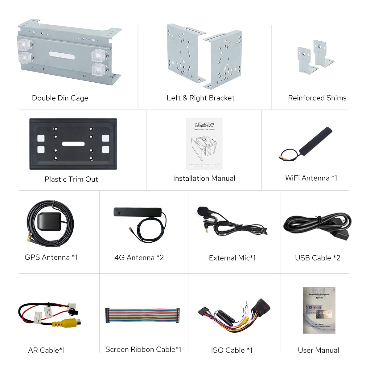 Joying 15.1 Inch Double Din Car Stereo, Car Radio with Apple Carplay & Android Auto, 8GB+128GB Android 13 Head Unit with Mirror Link, AM/FM, Bluetooth, SWC, GPS(JY-UTD15N8)