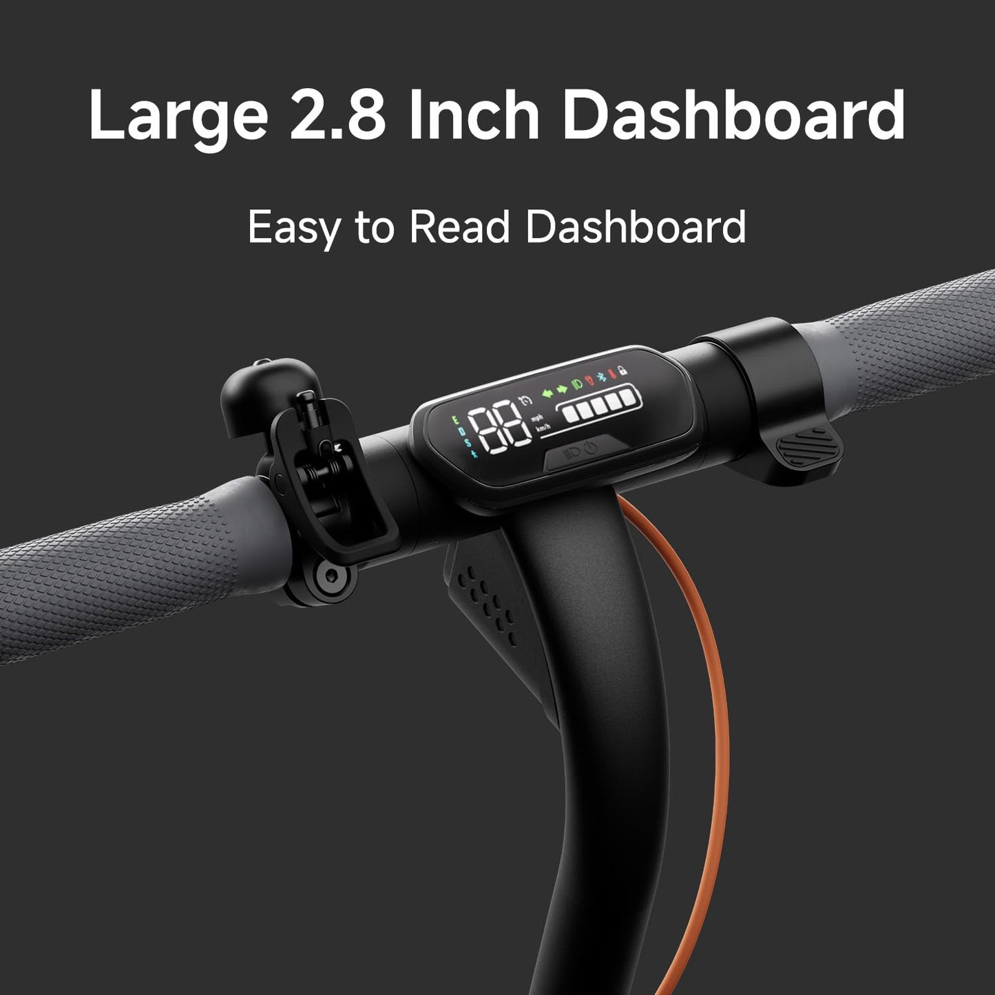 Segway Ninebot E2 Plus II Electric Scooter, 15.5 MPH, 16 Miles Max Range, Front Suspension, 8.1" Shock-Absorbing Tires, Dual Brakes, Scooter for Adults, UL-2272 2271 Certified - Volt-Edge Technologies®