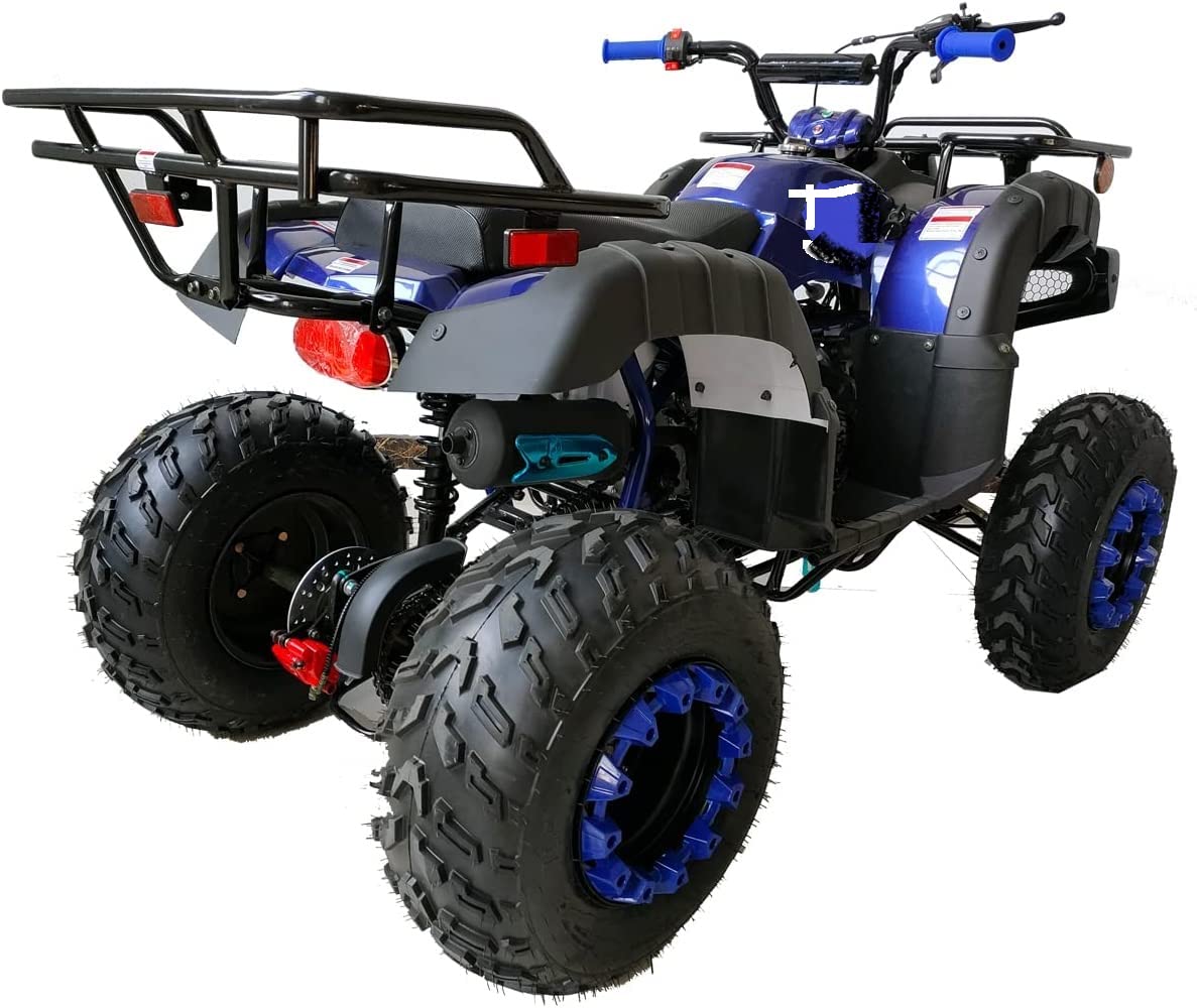 HHH 200cc ATV Quad Full Size ATV Full Big Size ATV for Adults Youth LED Lights Matching Rims and Automatic with Reverse (RED)