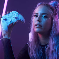 PDP Victrix Pro BFG Wireless Gaming Controller for Playstation 5 / PS5, PS4, PC, Modular Esports Gamepad, Remappable Buttons, Customizable Triggers/Paddles/D-Pad/Fightpad, PC App, White