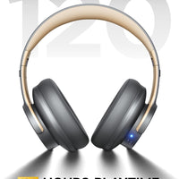 Picun B8 Bluetooth Headphones, 120H Playtime Headphone Wireless Bluetooth with 3 EQ Modes, Low Latency, Hands-Free Calls, Over Ear Headphones for Travel Home Office Cellphone PC Black - Volt-Edge Technologies®