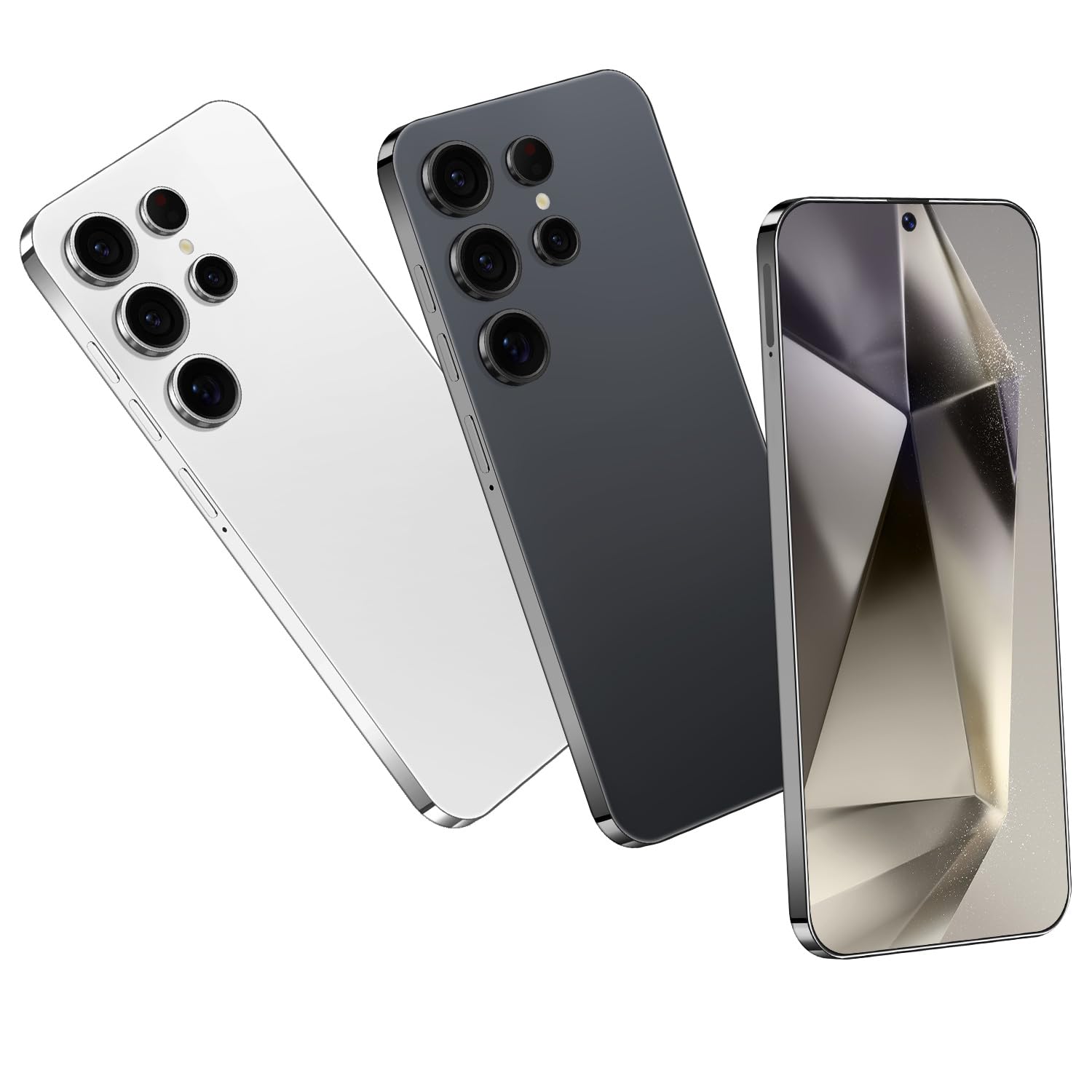 XUANMEIKE Unlocked Phone S24 Ultra Android Phone 8-core 8GB+256GB Cell Phone 7 inch HD Screen Mobile Phone 108MP+48MP Camera 6800 mAh Battery 5G Dual SIM (Titanium Black)