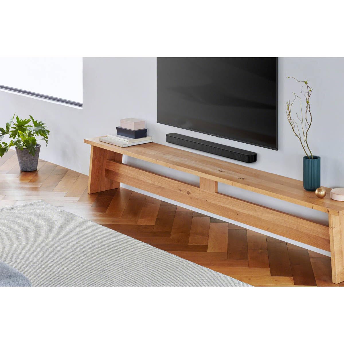 Sony S100F 2.0ch Soundbar with Bass Reflex Speaker, Integrated Tweeter and Bluetooth, (HTS100F), easy setup, compact, home office use with clear sound black - Volt-Edge Technologies®