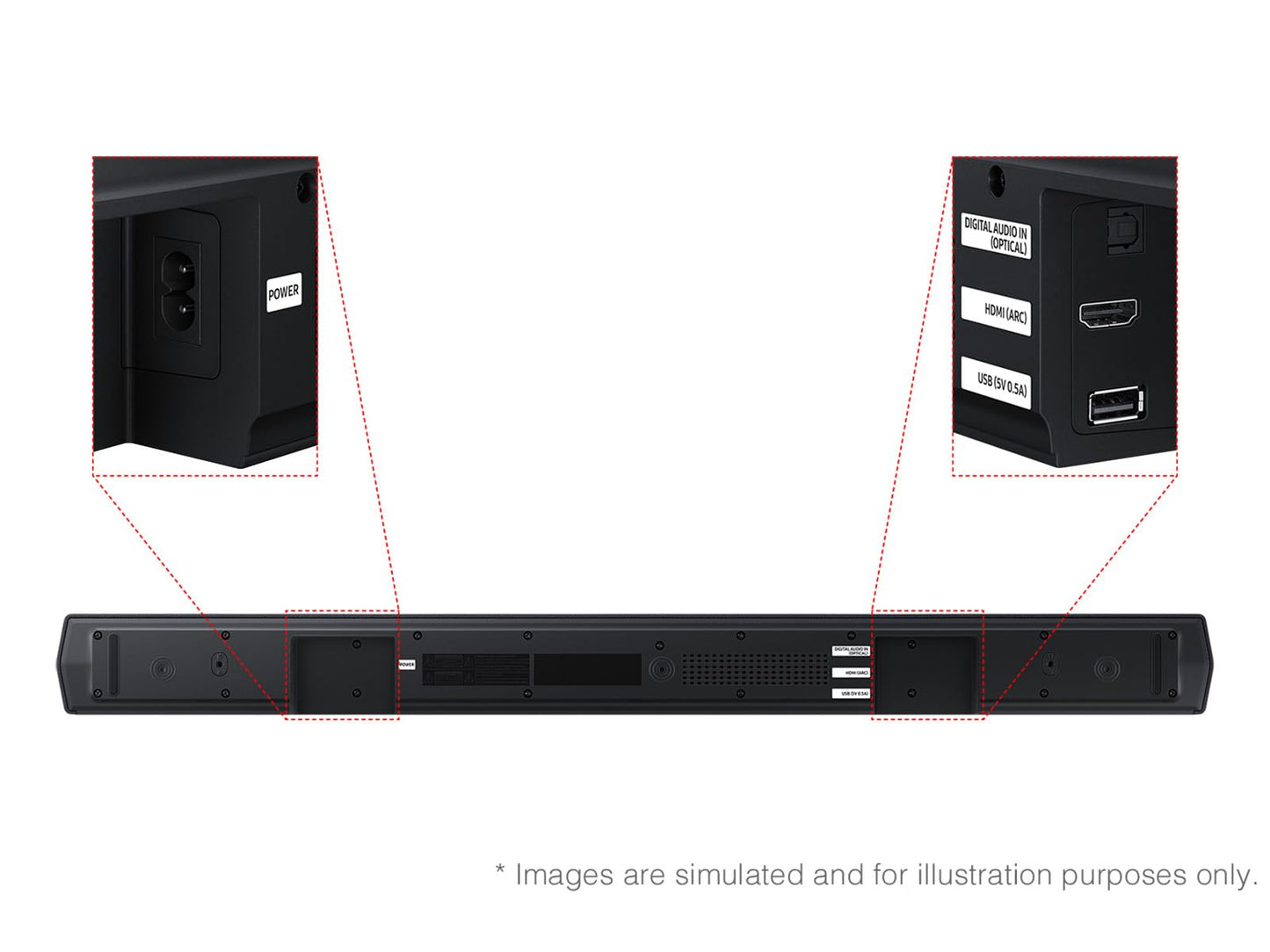 Samsung B-Series Soundbar HW-B550F 2.1 ch DTS Virtual:X Soundbar with Subwoofer (2025 Model) Voice Enhance Mode, Bass Boost, Adaptive Sound - Volt-Edge Technologies®
