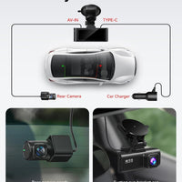 REDTIGER Dash Cam Front Rear, 4K/2.5K Full HD Dash Camera for Cars, Included 32GB Card, Built-in Wi-Fi GPS, 3.16” IPS Screen, Night Vision, 170°Wide Angle, WDR, 24H Parking Mode(F7NP)
