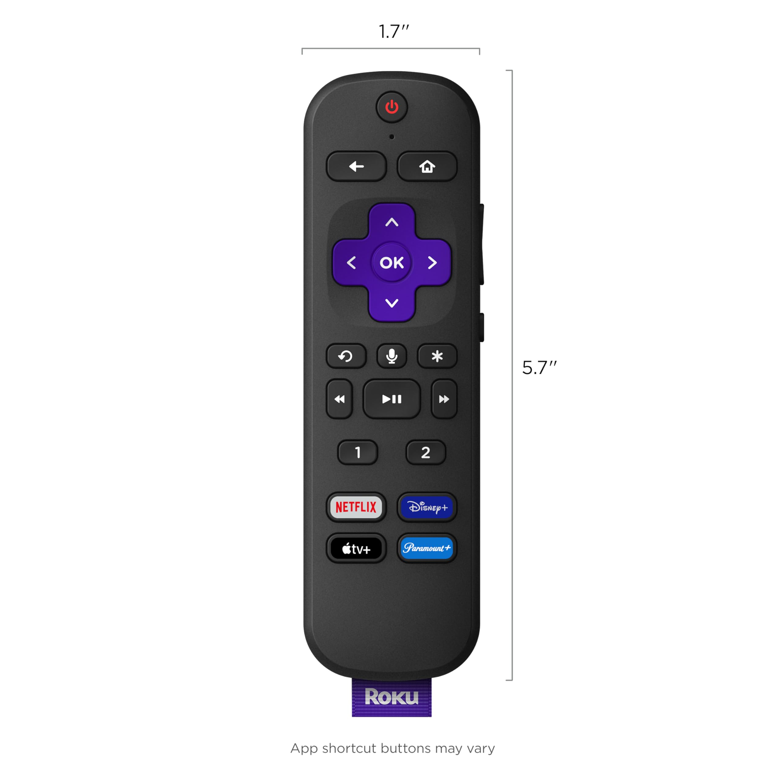 Roku Voice Remote Pro | Rechargeable with Hands-free Voice Controls, Headphone Mode & Lost Device Locator - Compatible with RokuTV, Players & Audio Devices