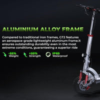 isinwheel Electric Scooter for Adults, 1000/800W Motor Up to 28 MPH, 37/28 Miles Range, APP Control, NFC Lock, 11/10" Off-Road Tires, Foldable Commuting E Scooter with Dual Suspension
