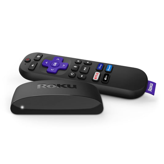 Roku Express 4K+ | Roku Streaming Device 4K/HDR with Voice Remote, Free & Live TV