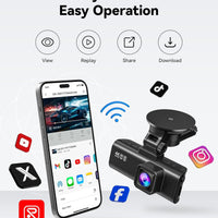 REDTIGER Dash Cam Front Rear, 4K/2.5K Full HD Dash Camera for Cars, Included 32GB Card, Built-in Wi-Fi GPS, 3.16” IPS Screen, Night Vision, 170°Wide Angle, WDR, 24H Parking Mode(F7NP)