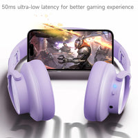 Picun B8 Bluetooth Headphones, 120H Playtime Headphone Wireless Bluetooth with 3 EQ Modes, Low Latency, Hands-Free Calls, Over Ear Headphones for Travel Home Office Cellphone PC Black