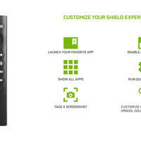 NVIDIA SHIELD Remote; Voice Search, Motion-Activated, Backlit Buttons, Customizable Menu Buttons, and IR Blaster to Control your TV