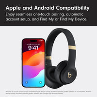 Beats Solo 4 - Wireless Bluetooth On-Ear Headphones, Apple & Android Compatible, Up to 50 Hours of Battery Life - Matte Black - Volt-Edge Technologies®
