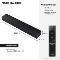 Samsung B-Series Soundbar HW B400F 2.0 ch Soundbar with Built in Subwoofer (2025 Model) One Remote Control, Surround Sound Expansion, Voice Enhance Mode - Volt-Edge Technologies®