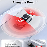 REDTIGER Dash Cam Front Rear, 4K/2.5K Full HD Dash Camera for Cars, Included 32GB Card, Built-in Wi-Fi GPS, 3.16” IPS Screen, Night Vision, 170°Wide Angle, WDR, 24H Parking Mode(F7NP)