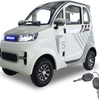 Fully Enclosed Mobility Scooters for Adults, Heavy Duty 4-Wheels 3 Passengers Electric Powered Mobility Scooter for Seniors All Terrains 1500W for Safer Travels Vehicle Car