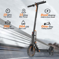 VOLPAM Electric Scooter, 350W/500W, 8.5"/10" Tires, 12/21/28 Miles Range, 16/19/22Mph, Folding E-Scooter with Dual Braking (8.5''-12Miles-350W) - Volt-Edge Technologies®